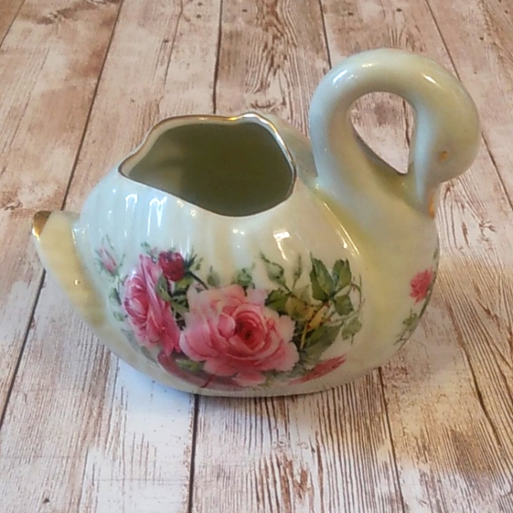 Formalities by Baum Bros swan floral dish/decor